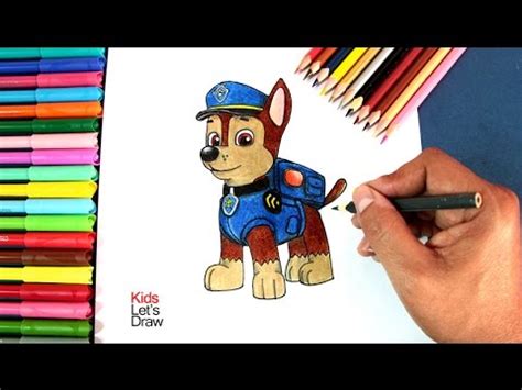 Cómo dibujar a CHASE de La Patrulla Canina Paw Patrol YouTube