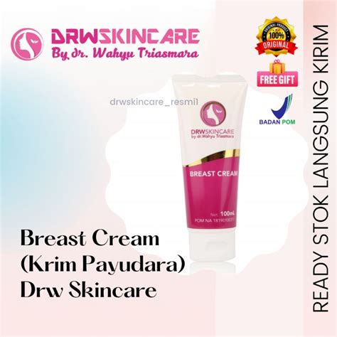 jual drw skincare cream pembesar and pengencang payudara terbaik breast cream 100 original