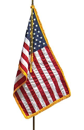 Gold Fringe Us Flag 3w X 5 8 38l For Indoor Use Equivalent To