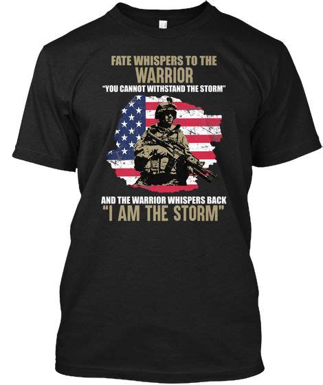 Fate Whispers To The Warrior Black T Shirt Front Warriors T Shirt Shirts