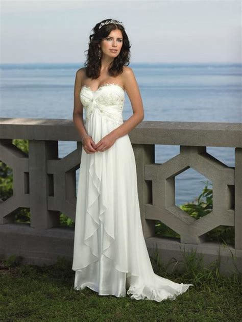 Charming Strapless Chiffon Beach Wedding Dress Free Delivery