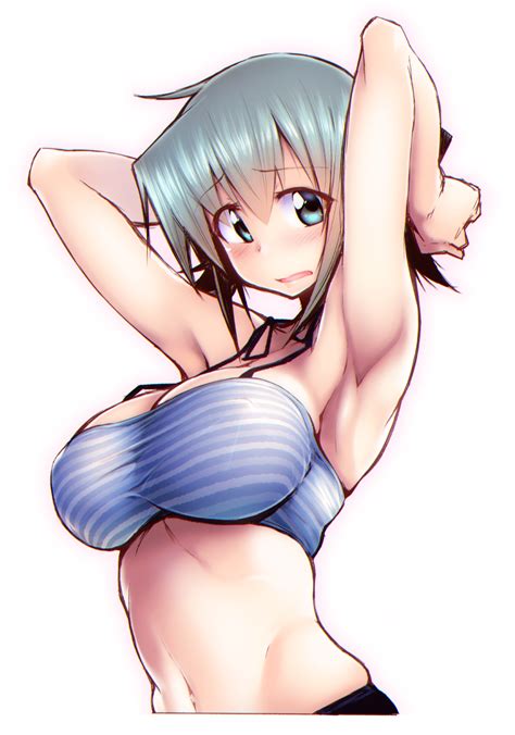 Kagami Uekusa Nori Hidamari Sketch Hidamari Sketch Highres 1girl Armpits Arms Up Bikini