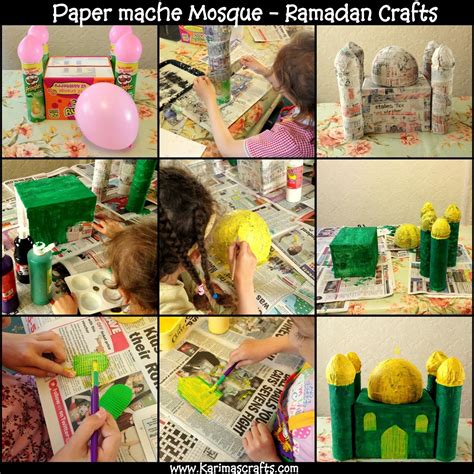 Paper Mache Mosque 30 Days Of Ramadan Crafts Tutorial Islamic Muslim