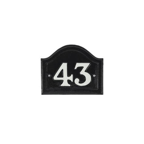 Black Country Metal Works Polished Brass And Black Arched House Number S