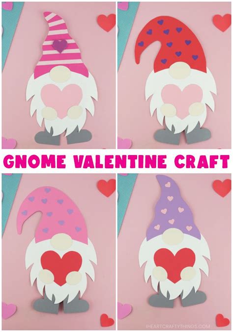 Valentine Gnome Craft In 2021 Kindergarten Valentine Crafts