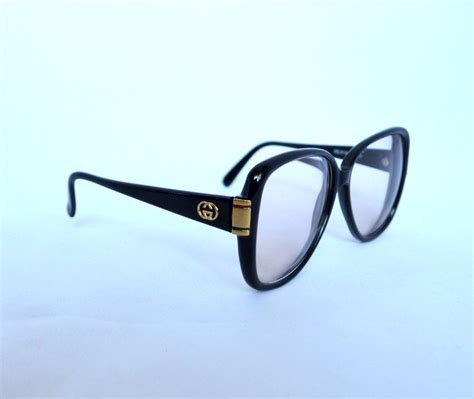 vintage gucci eyeglasses black frames made in italy gg etsy vintage gucci gucci eyeglasses