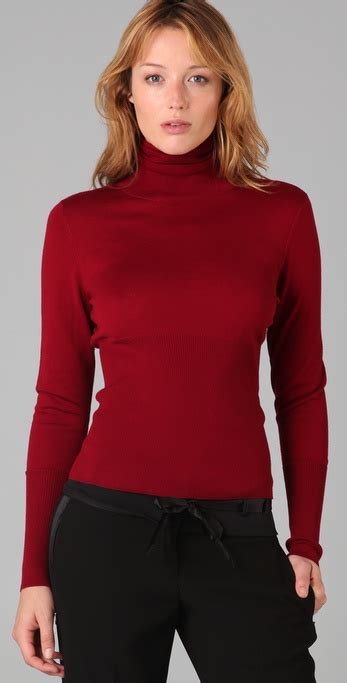 Lyst Elie Tahari Hayden Turtleneck Sweater In Red