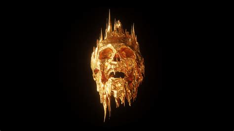 Gold Skull 1920x1080 Amoledbackgrounds