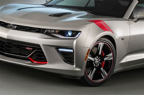 The Camaro Ss Red Accent Package Has Custom Wheels