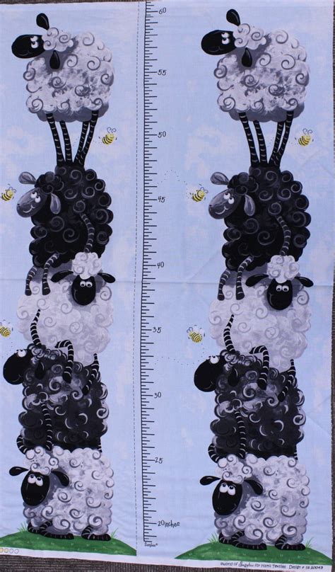 Sheep Growth Chart Panel By World Of Susybee For Hamil Textiles 145 X