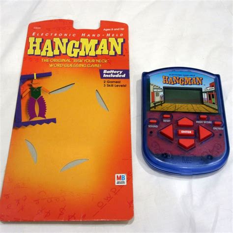 Hangman Handheld Electronic Game Mb With Instructions Miltonbradley