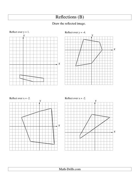 Geometry G Reflections Worksheet 1 Answers