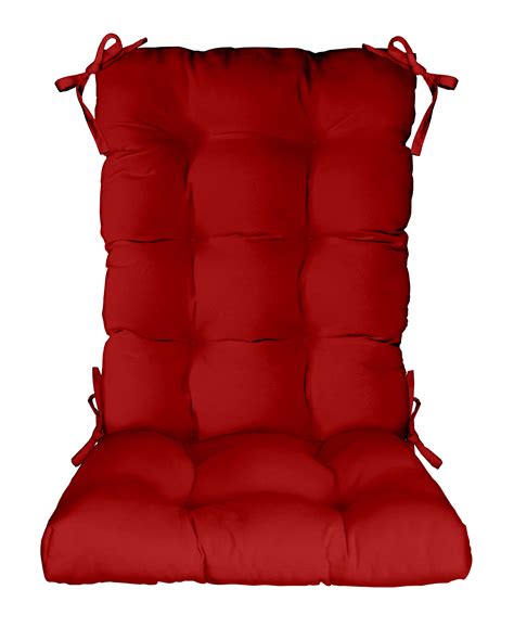rsh décor indoor outdoor tufted rocker rocking chair pad cushions standard resort red