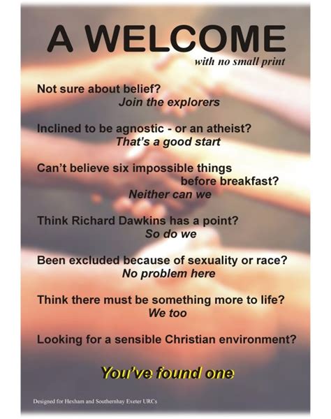 Church Welcome Poems