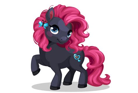 Beautiful Stylish Black Colored Little Pony 619099 Vector Art At Vecteezy