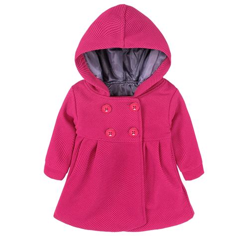 Zx299 Cute Hooded Coat Baby Girls New Winter Babys Tops Coat Children