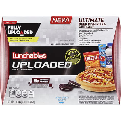 Lunchables Uploaded Ultimate Deep Dish Bacon Pizza Lunch Combination