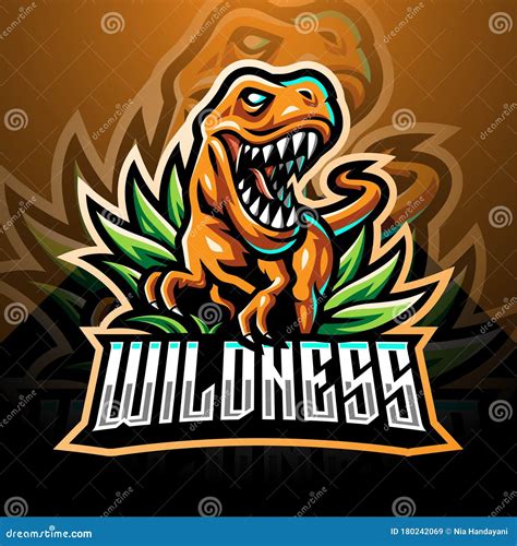 Dinosaur Sport Mascot Logo Design Stock Vector Illustration Of Dragon