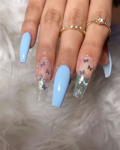 Pin By Louise Biersack On Acylic Nails Spring Acrylic Nails Blue