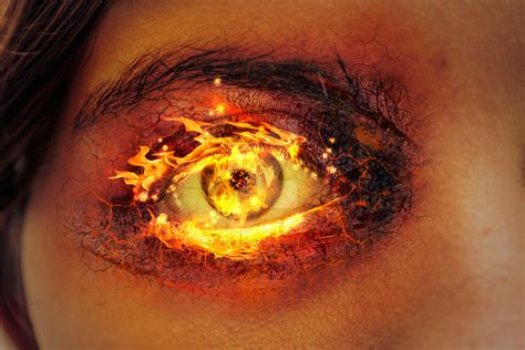 Fire On Her Eyes By Hugochermont On Deviantart