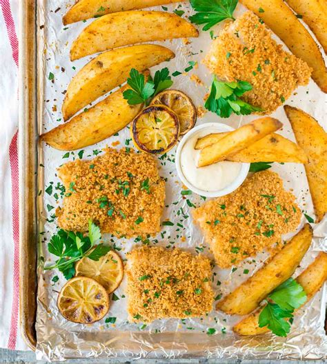 Fish And Chips Healthy Baked Recipe