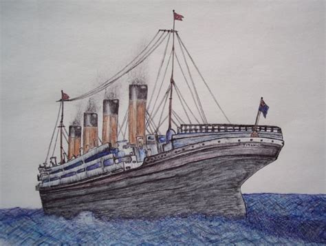 Titanic Realistic Drawing