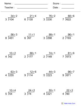 15 best images of free division worksheets for 5th grade free