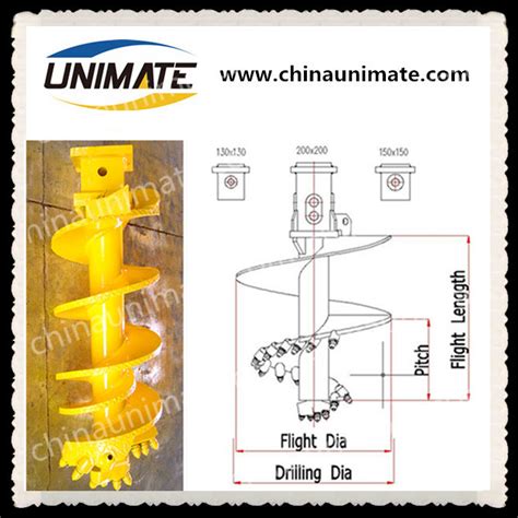 Unimate Rotary Drilling Rig Rock Auger Cfa Augers Foundation