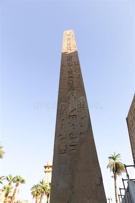 Egyptian Obelisk At Luxor Temple Stock Photo Image Of Ethnic Grand
