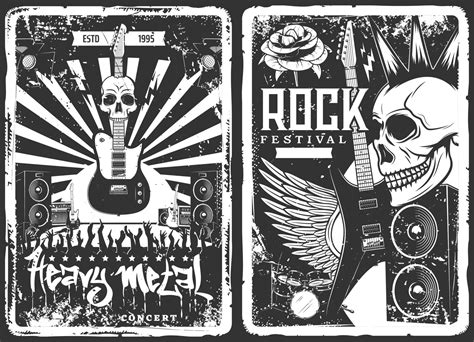 Rock Concert Music Band Festival Grunge Poster 23399024 Vector Art At