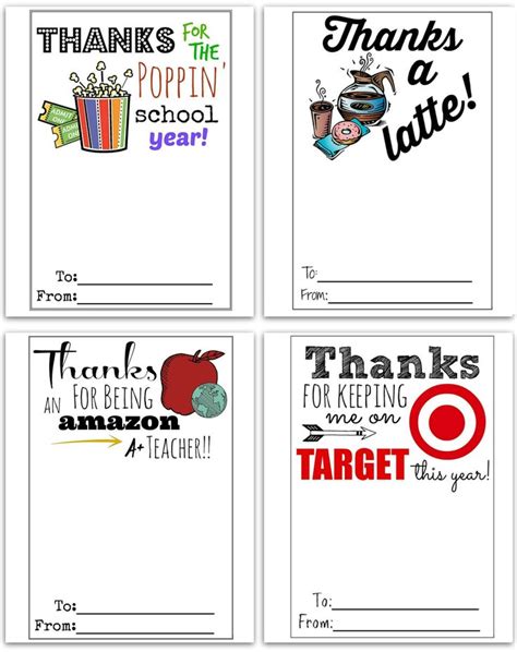 Free Printable T Card Holders For Teacher Ts Hip2save Teacher