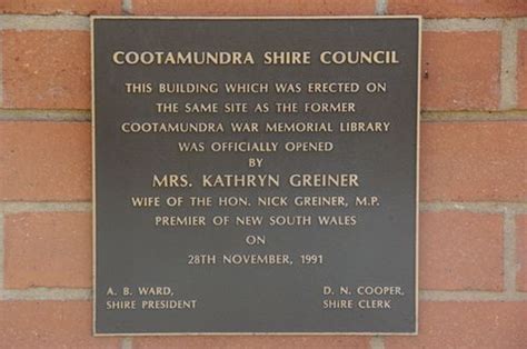 Cootamundra War Memorial Library Monument Australia