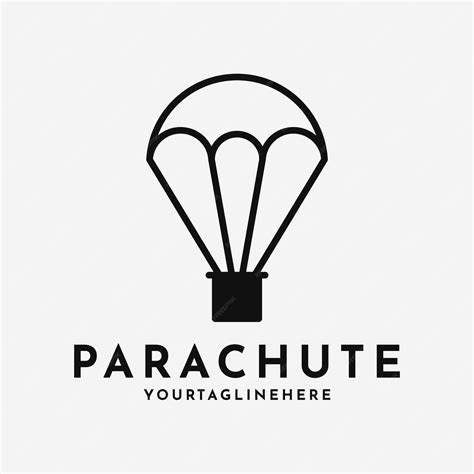 Premium Vector Minimalist Parachute Logo Design Template