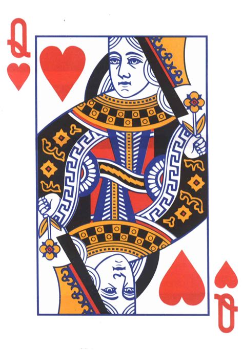 Queen Of Hearts Cards Template Lokasinlink
