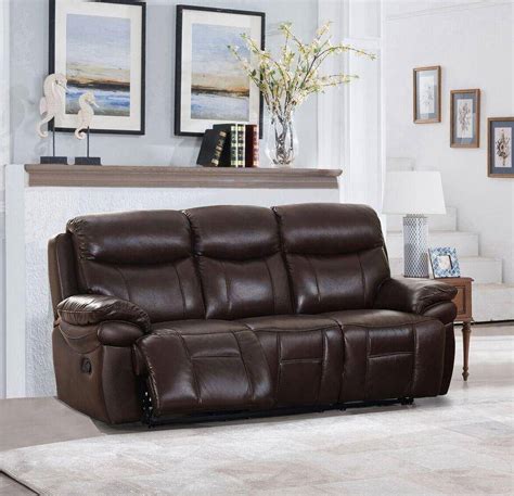Buy Amax Hydeline Fraser Recliner Sofa In Brown Top Grain Leather Online