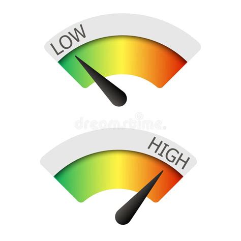 Low And High Gauges Vector Illustration Stock Illustration