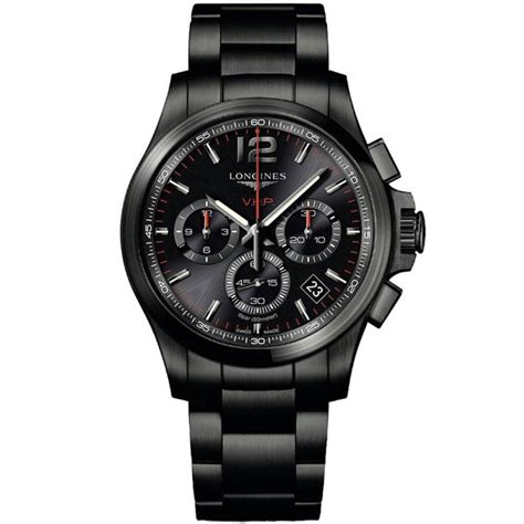 Longines Conquest Vhp Black Chronograph Watch 42mm Watches From
