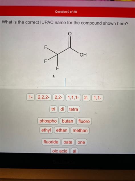 Provide The Correct Iupac Name For The Compound Shown Here