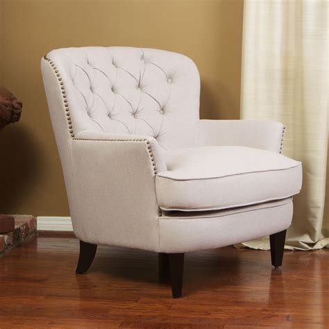 Low arms and a plush pillow back give this armchair a truly cosy feel, whether it is used as an everyday chair or as an accent chair. Fairmont Park Tufted Armchair & Reviews | Wayfair UK ...