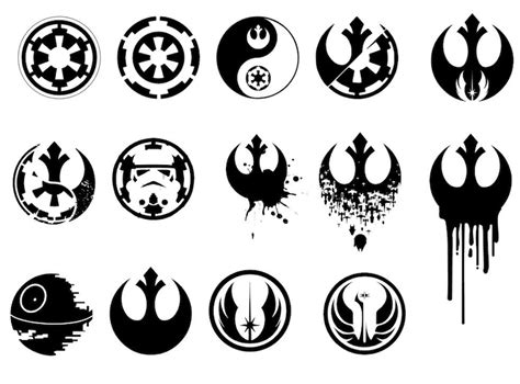 Star Wars Logossymbols Vinyl Decal Star Wars Etsy
