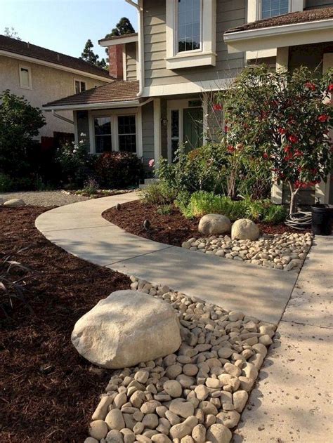 30 Wonderful Front Yard Rock Garden Landspacing Ideas On A Budget