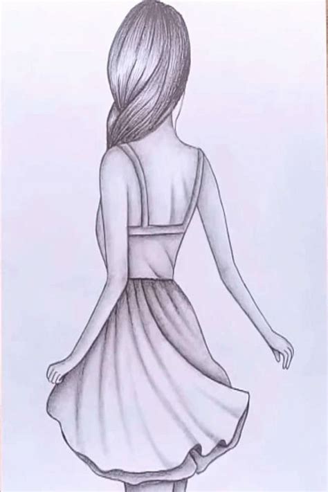 Girl From Behind Easy To Draw Girl From The Back Hipster Drawings