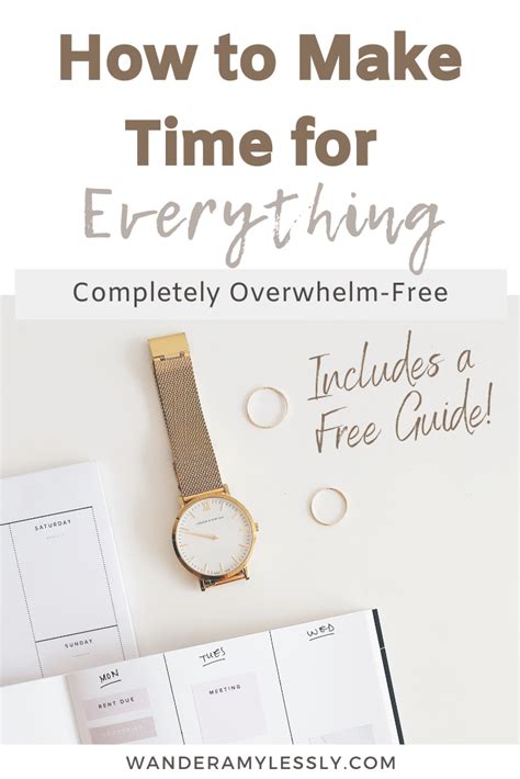 How To Make Time For Everything Overwhelm Free Includes Free Guide