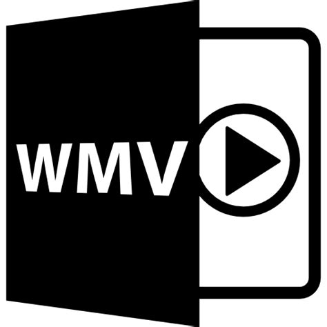 Wmv File Format Symbol Free Interface Icons