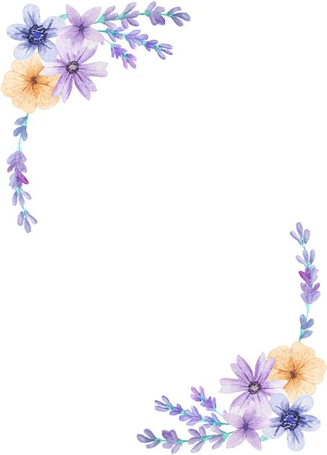 Page Purple Flower Border Png Free Transparent Png Clipart Sexiz Pix