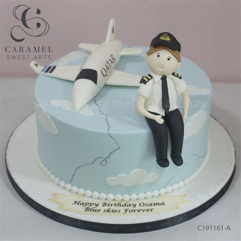 Airplane Pilot Cake Caramel Sweet Arts
