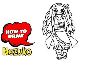 How To Draw Nezuko Step By Step Easy Drawing With Pen In 2020