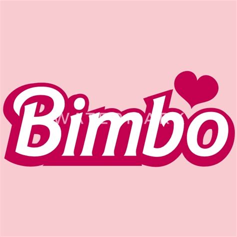 Bimbo In Popular Doll Font Redo With Love Heart Women S T Shirt