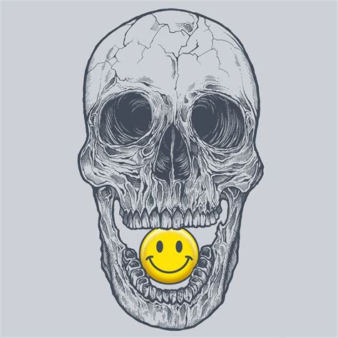 Skull Smile Kunstdruck Schädelkunst Kunstproduktion