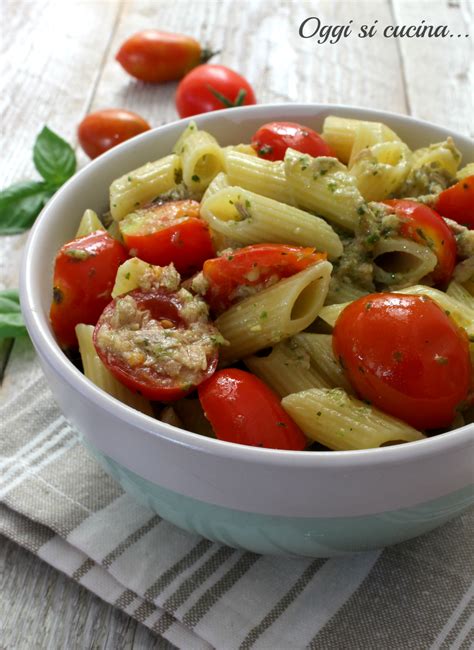 Pasta Con Tonno Pesto E Pomodorini Oggi Si Cucina